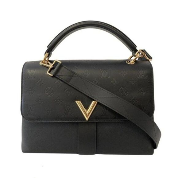 Louis Vuitton Cuir Plume and Cuir Ecume Leather Very One Handle in Noir Satchel - Picture 13 of 13